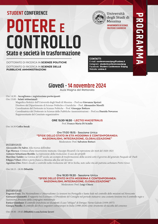 Student Conference Potere e Controllo 2024